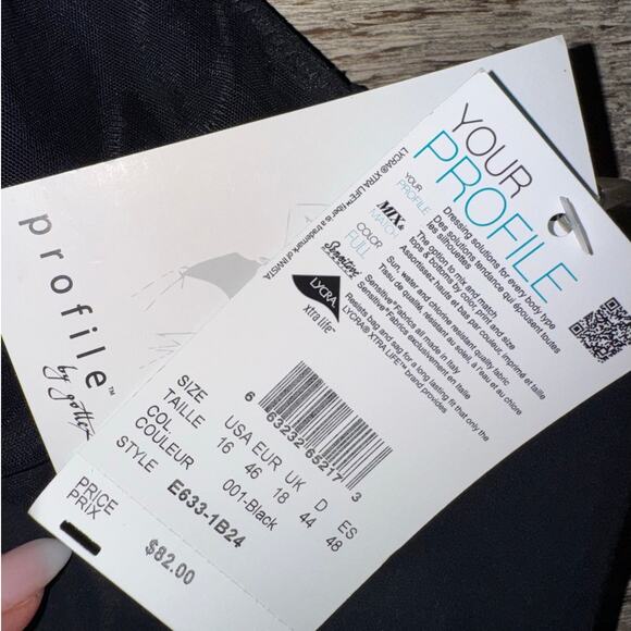 Gottex Black Sheer Mesh Halter Bikini Top Plus Sz16| Retro Glam Resort Swimwear - Picture 4 of 4